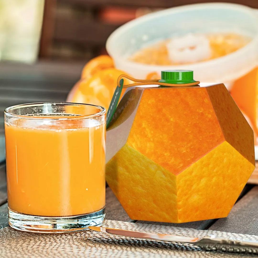 天然100%，橙子造型的Zumox橙汁包装设计案例欣赏 - 郑州勤略品牌设计有限公司
