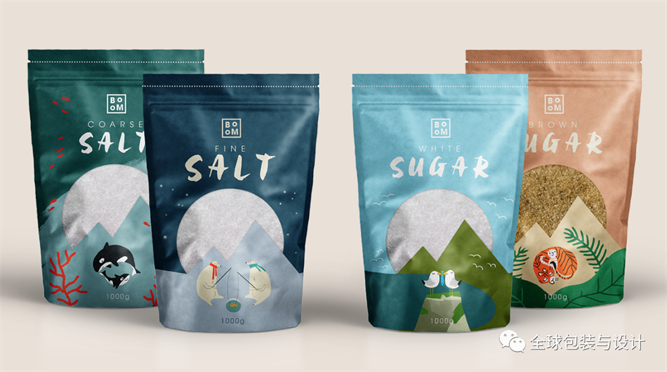 食用盐和糖包装设计