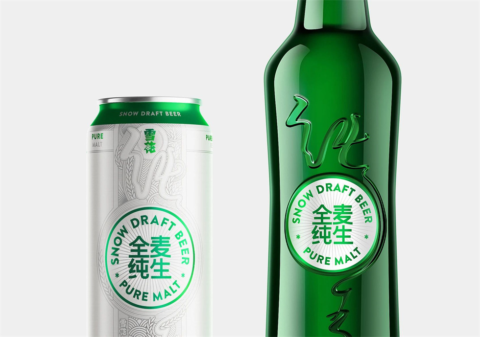 全麦纯生啤酒包装设计