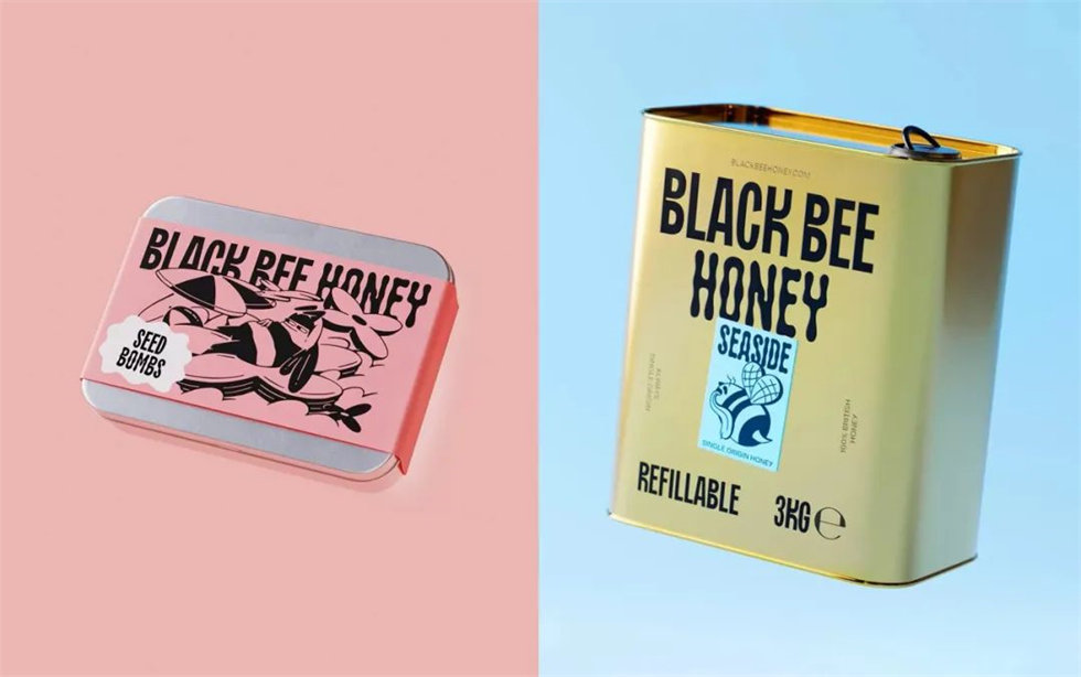 BLACK BEE HONEY蜂蜜包装设计